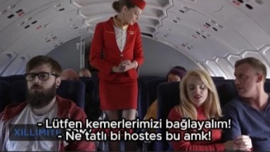 Hostes porno filmi izle! Uçakta sikiş