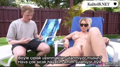 Çıplak güneşlenme pornosu - Üvey oğlum 31 mi çekiyorsun sen!